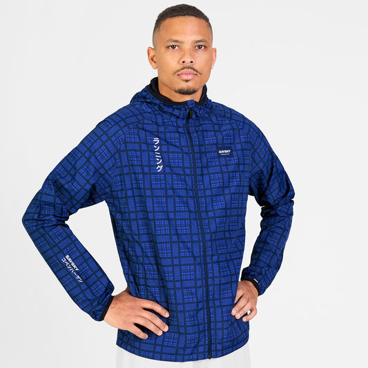 ランニングジャケット SM10019c1077 Checker Pace Jacket - Blue Checker [メンズ]