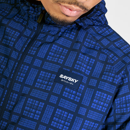 ランニングジャケット SM10019c1077 Checker Pace Jacket - Blue Checker [メンズ]