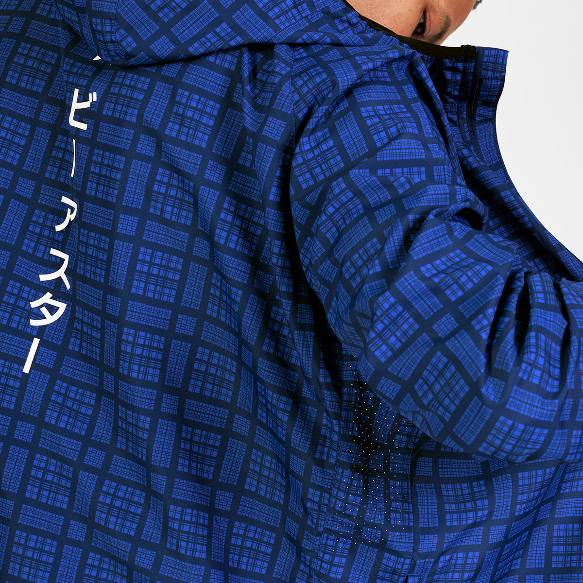 ランニングジャケット SM10019c1077 Checker Pace Jacket - Blue Checker [メンズ]