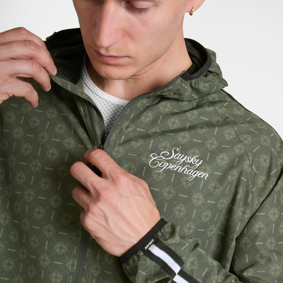 ランニングジャケット SM10020c1079 Couture Pace Jacket - Green Aop [メンズ]