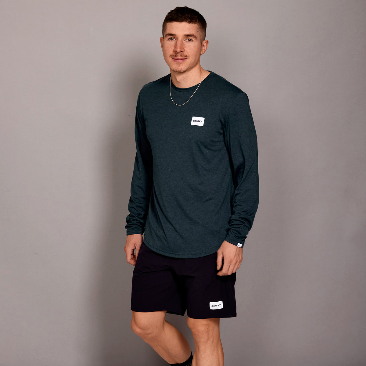 モーションTシャツ（ロングスリーブ） SM20001c6001 Clean Motion Long Sleeve - Grey [メンズ]