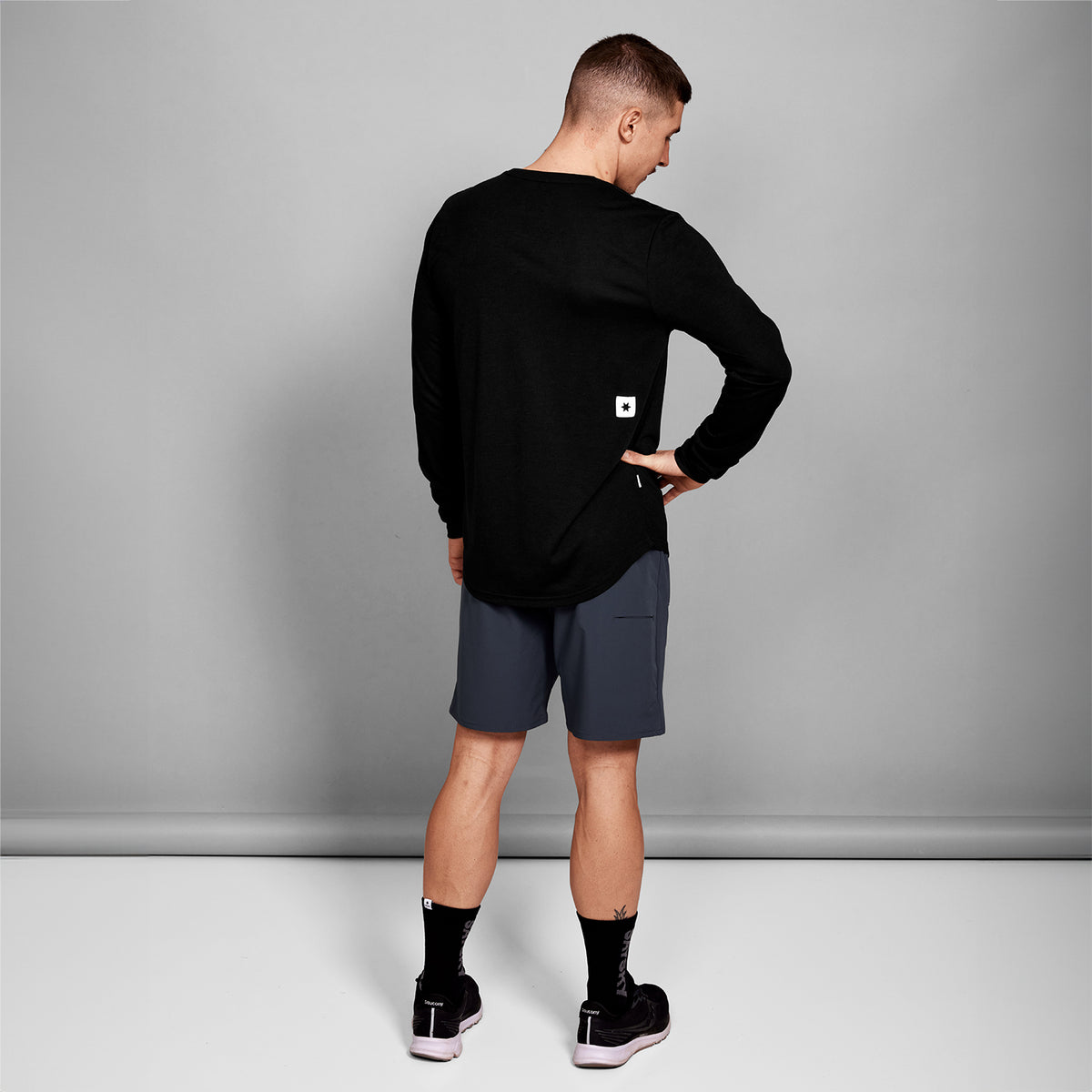 モーションTシャツ（ロングスリーブ） SM20001c901 Clean Motion Long Sleeve - Black [メンズ]