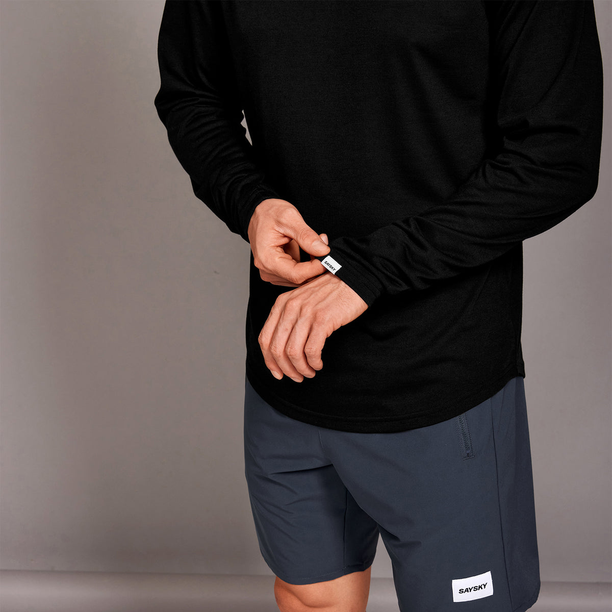 モーションTシャツ（ロングスリーブ） SM20001c901 Clean Motion Long Sleeve - Black [メンズ]