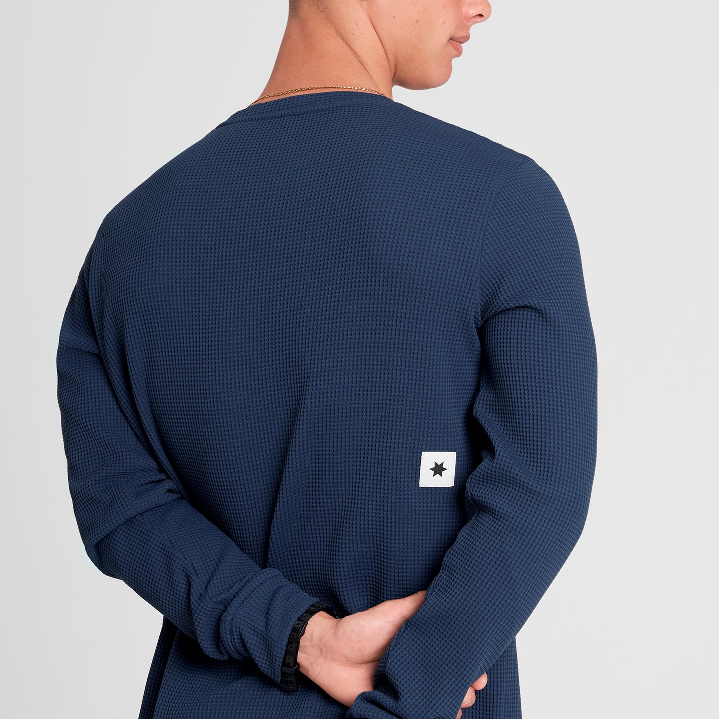 モーションワッフルロングスリーブ SM20002c222 Motion Waffle Long Sleeve - Blue [メンズ]