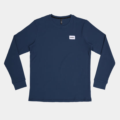モーションワッフルロングスリーブ SM20002c222 Motion Waffle Long Sleeve - Blue [メンズ]