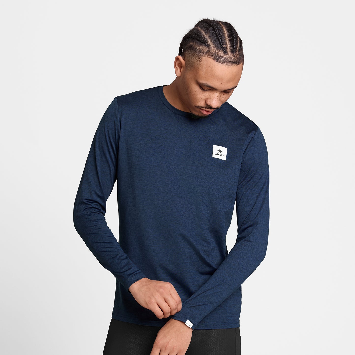 ランニングTシャツ（ロングスリーブ） SM20004c2001 Clean Pace Long Sleeve - Blue [メンズ]