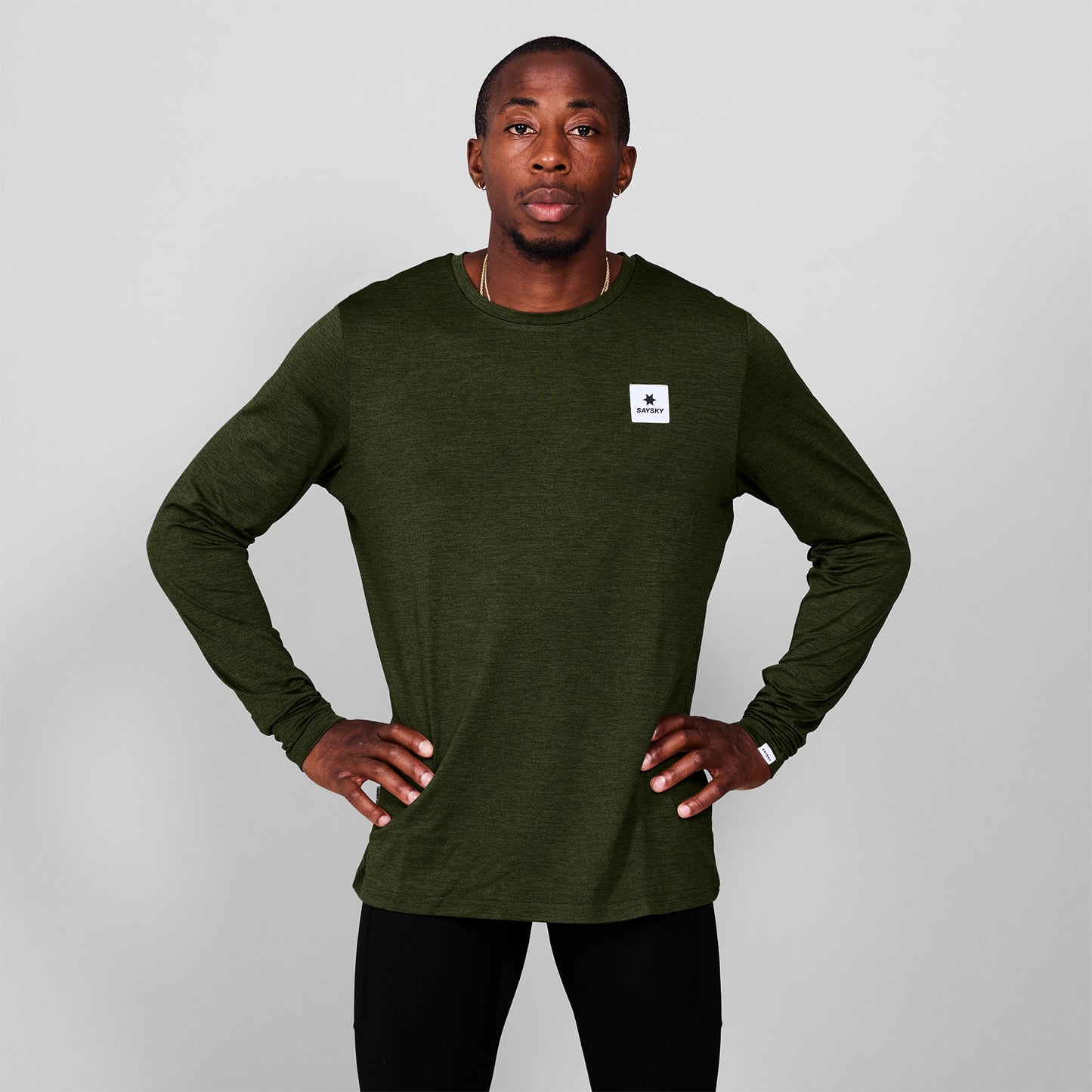 ランニングTシャツ（ロングスリーブ） SM20004c3001 Classic Pace Long Sleeve - Green [メンズ]
