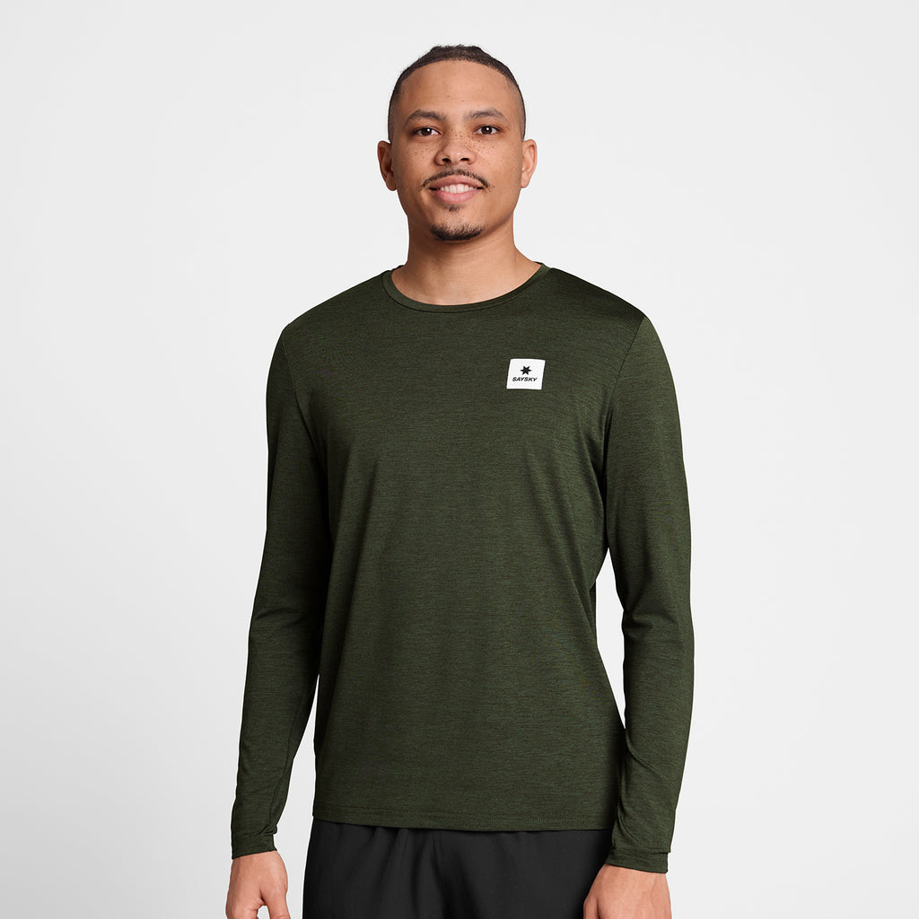 ランニングTシャツ（ロングスリーブ） SM20004c3001 Classic Pace Long Sleeve - Green [メンズ]