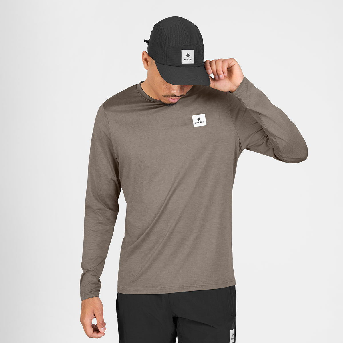 ランニングTシャツ（ロングスリーブ） SM20004c8005 Clean Pace Long Sleeve - Taupe [メンズ]