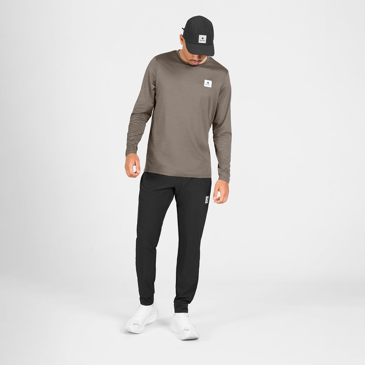 ランニングTシャツ（ロングスリーブ） SM20004c8005 Clean Pace Long Sleeve - Taupe [メンズ]