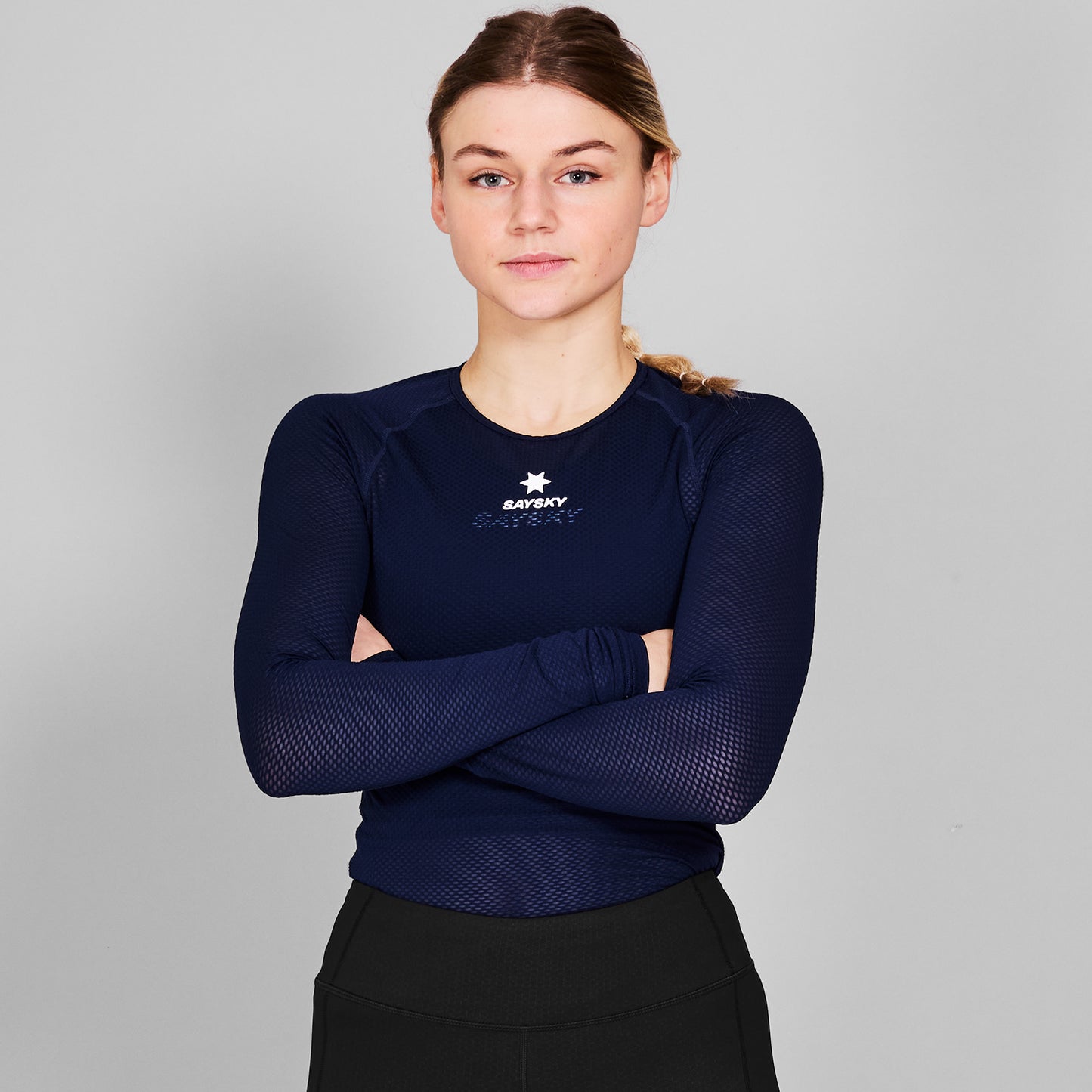 ベースレイヤー SM20005c201 Mesh Base Layer Longsleeve - Blue [メンズ]
