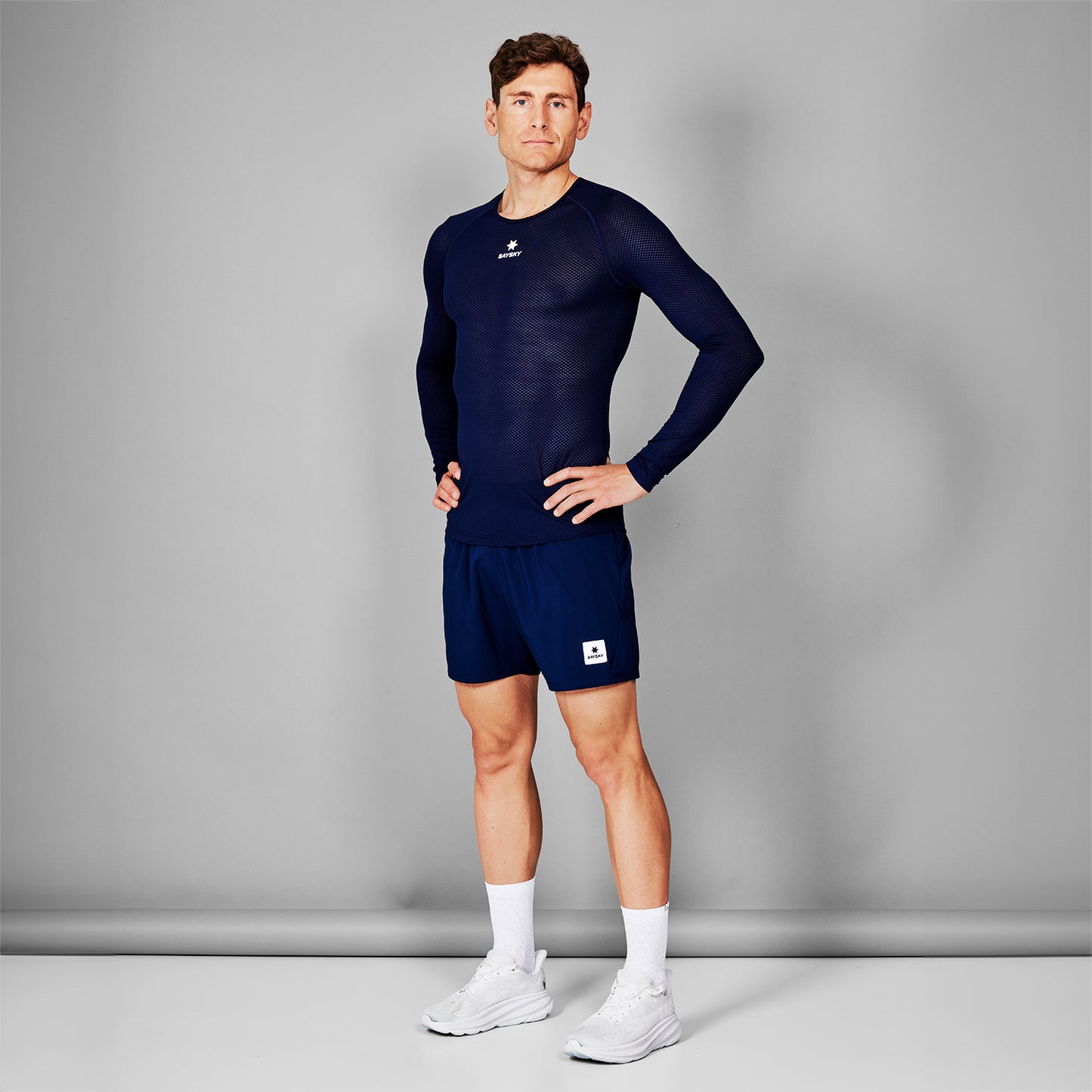 ベースレイヤー SM20005c201 Mesh Base Layer Longsleeve - Blue [メンズ]