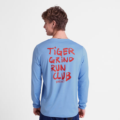 ランニングTシャツ（ロングスリーブ） SM20006c2019 Tiger Pace Long Sleeve - Blue [メンズ]