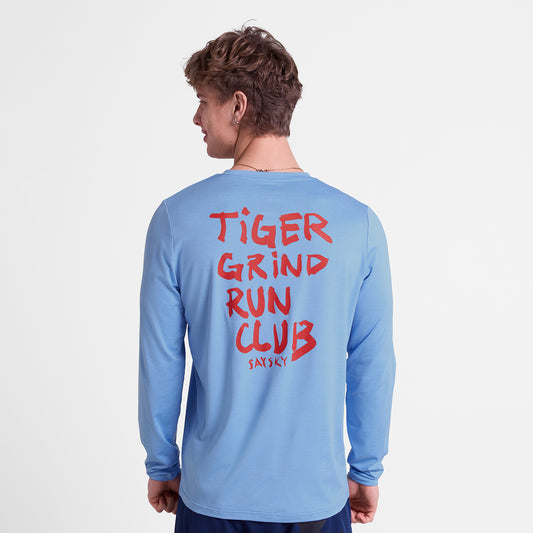 ランニングTシャツ（ロングスリーブ） SM20006c2019 Tiger Pace Long Sleeve - Blue [メンズ]