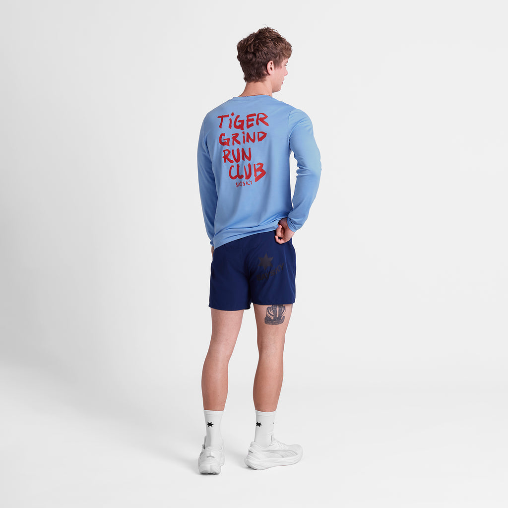 ランニングTシャツ（ロングスリーブ） SM20006c2019 Tiger Pace Long Sleeve - Blue [メンズ]