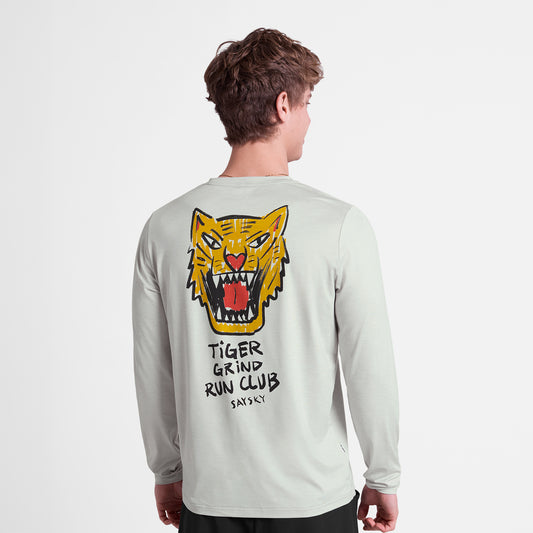 ランニングTシャツ（ロングスリーブ） SM20006c6008 Tiger Pace Long Sleeve - Grey [メンズ]