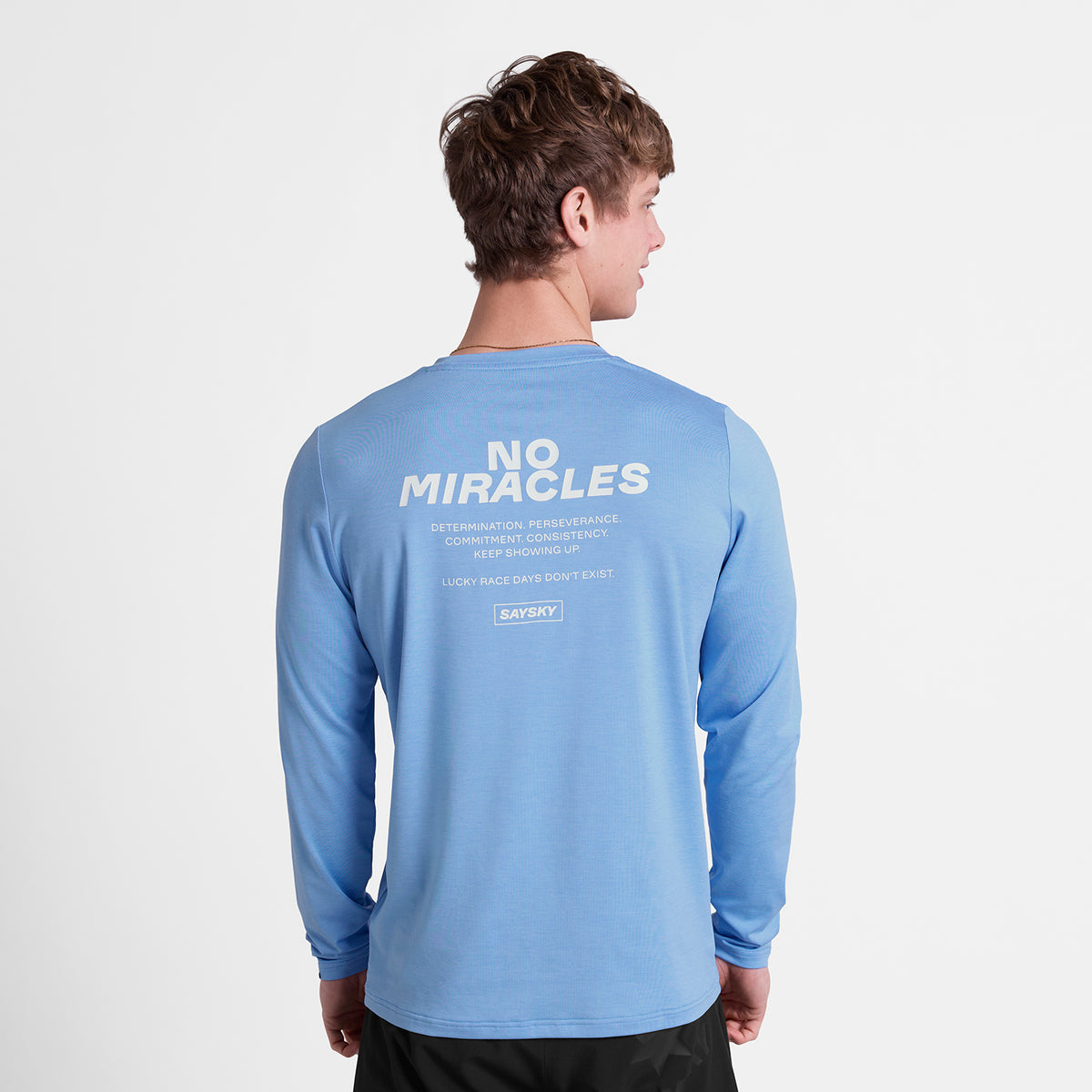 ランニングTシャツ（ロングスリーブ） SM20007c2019 Statement Pace Long Sleeve - Blue [メンズ]