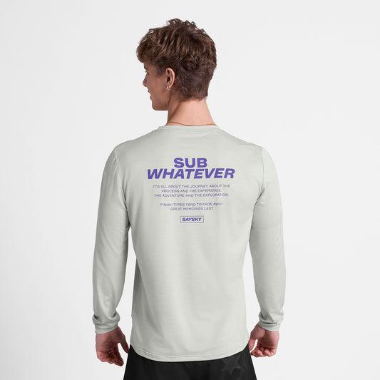 ランニングTシャツ（ロングスリーブ） SM20007c6008 Statement Pace Long Sleeve - Grey [メンズ]