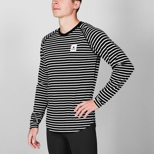 ランニングTシャツ（ロングスリーブ） SM20008c002 Merino Base 165 Long Sleeve - Stripes [メンズ]