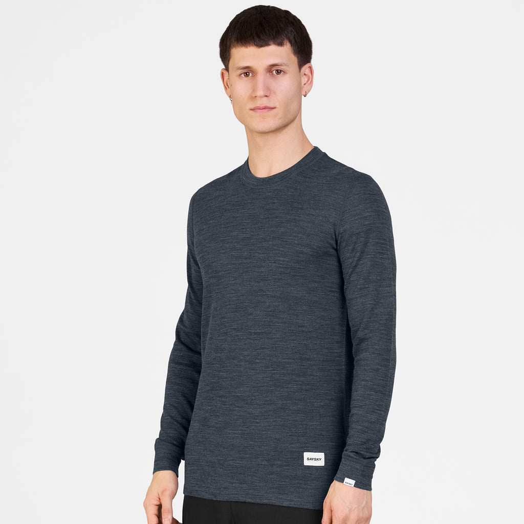 ランニングTシャツ（ロングスリーブ） SM20009c2016 Blaze Merino 195 Long Sleeve - Blue [メンズ]