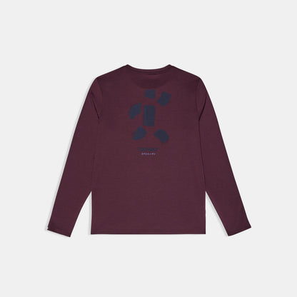 ランニングTシャツ（ロングスリーブ） SM20010c5011 Statement Pace Long Sleeve - Burgundy [メンズ]