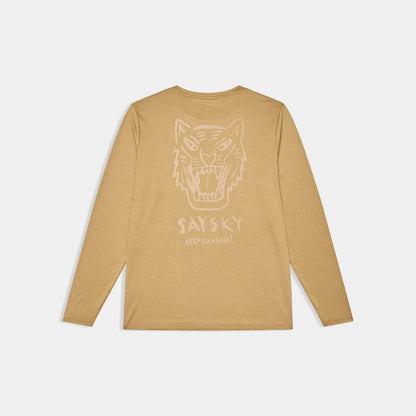 ランニングTシャツ（ロングスリーブ） SM20011c4010 Tiger Pace Long Sleeve - Beige [メンズ]