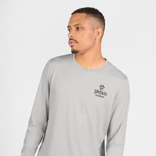 ランニングTシャツ（ロングスリーブ） SM20012c6008 Statement Pace Long Sleeve - Grey [メンズ]