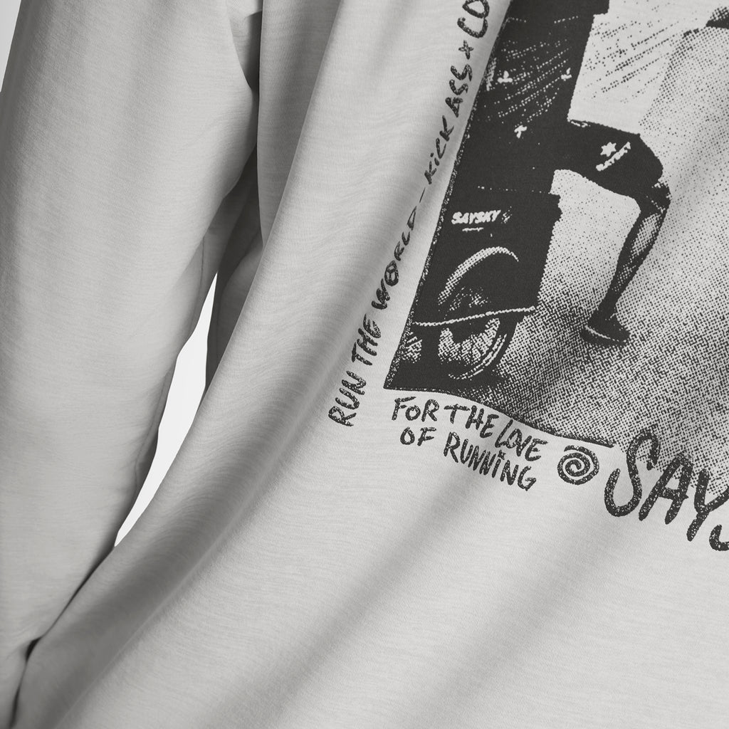 【アウトレット】ランニングTシャツ（ロングスリーブ） SM20012c6008 Statement Pace Long Sleeve - Grey [メンズ]