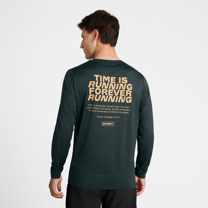 ランニングTシャツ（ロングスリーブ） SM20012c9001 Statement Pace Long Sleeve - Black [メンズ]