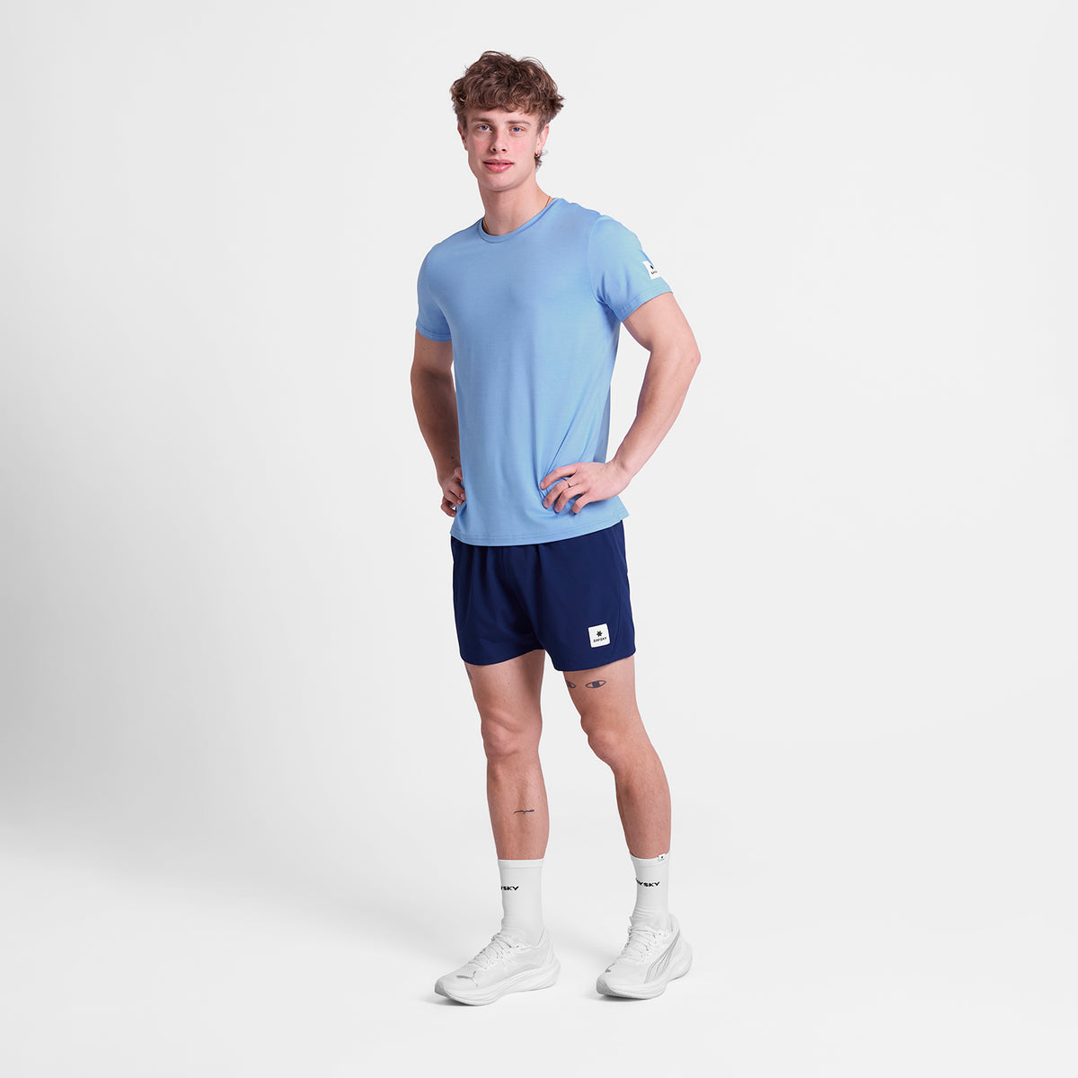 ランニングTシャツ SM25002c2019 Clean Pace T-shirt - Blue [メンズ]