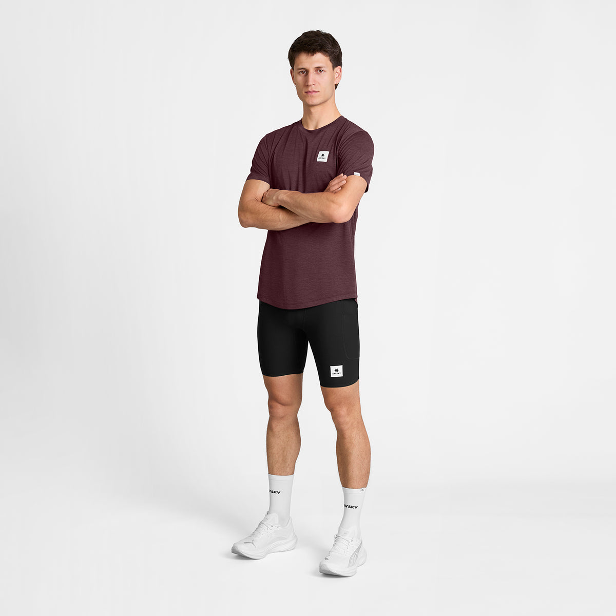 ランニングTシャツ SM25004c5011 Clean Combat Pro T-shirt - Burgundy [メンズ]