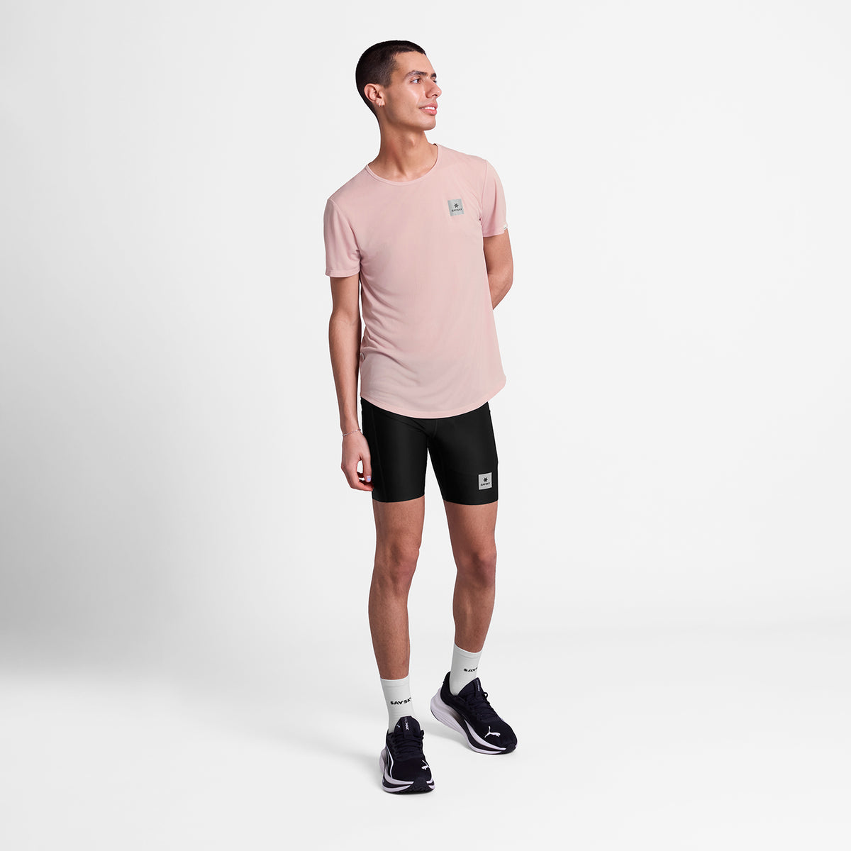 ランニングTシャツ SM25011c1069 Reactive Flow T-shirt - Pinklogo [メンズ]