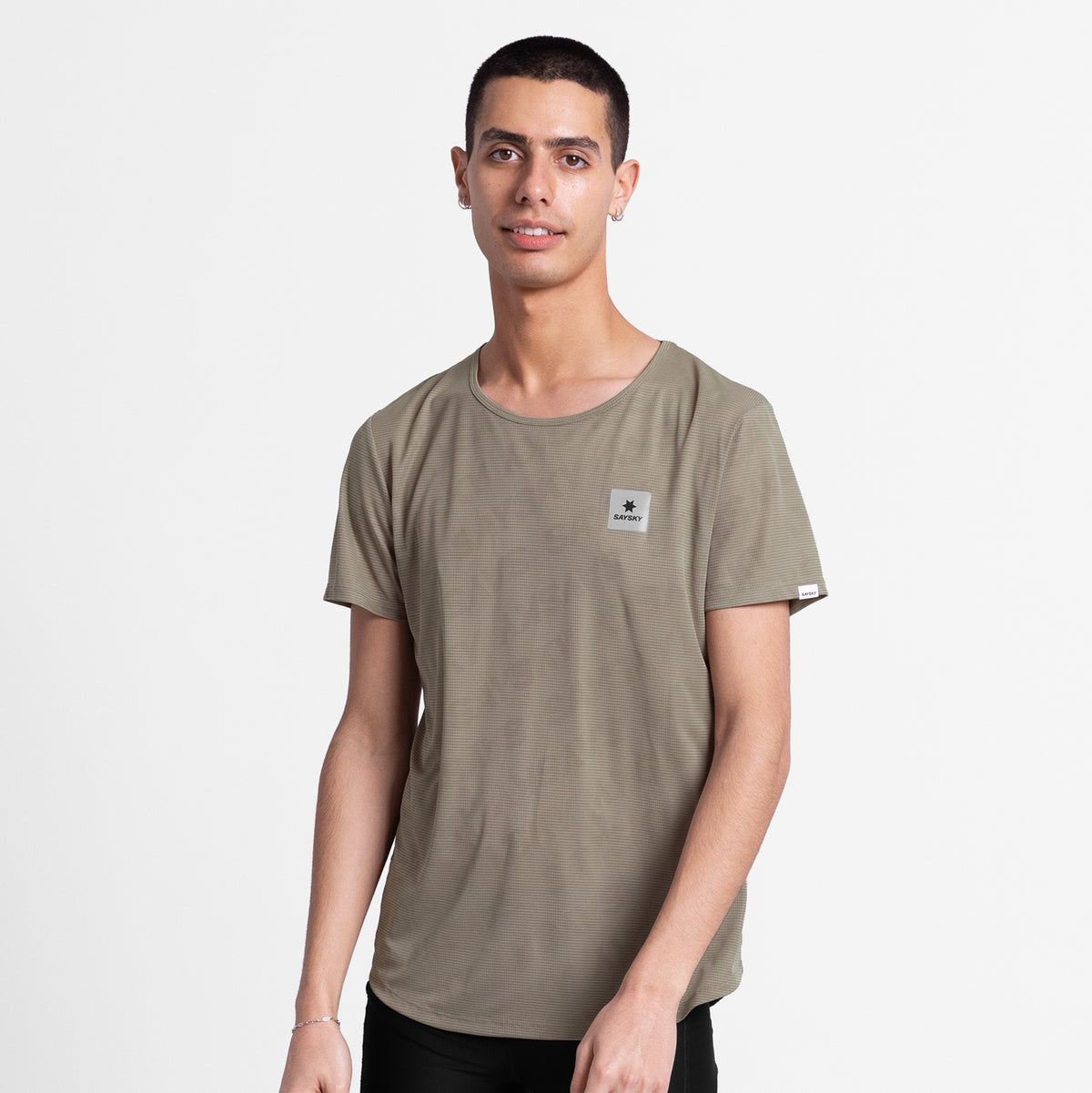 ランニングTシャツ SM25011c1070 Reactive Flow T-shirt - Darkbeigelogo [メンズ]