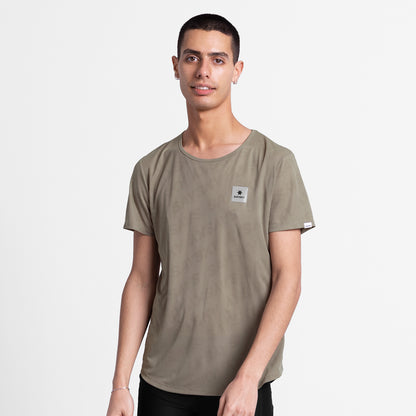 ランニングTシャツ SM25011c1070 Reactive Flow T-shirt - Darkbeigelogo [メンズ]