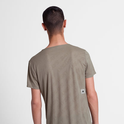 ランニングTシャツ SM25011c1070 Reactive Flow T-shirt - Darkbeigelogo [メンズ]