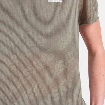 ランニングTシャツ SM25011c1070 Reactive Flow T-shirt - Darkbeigelogo [メンズ]