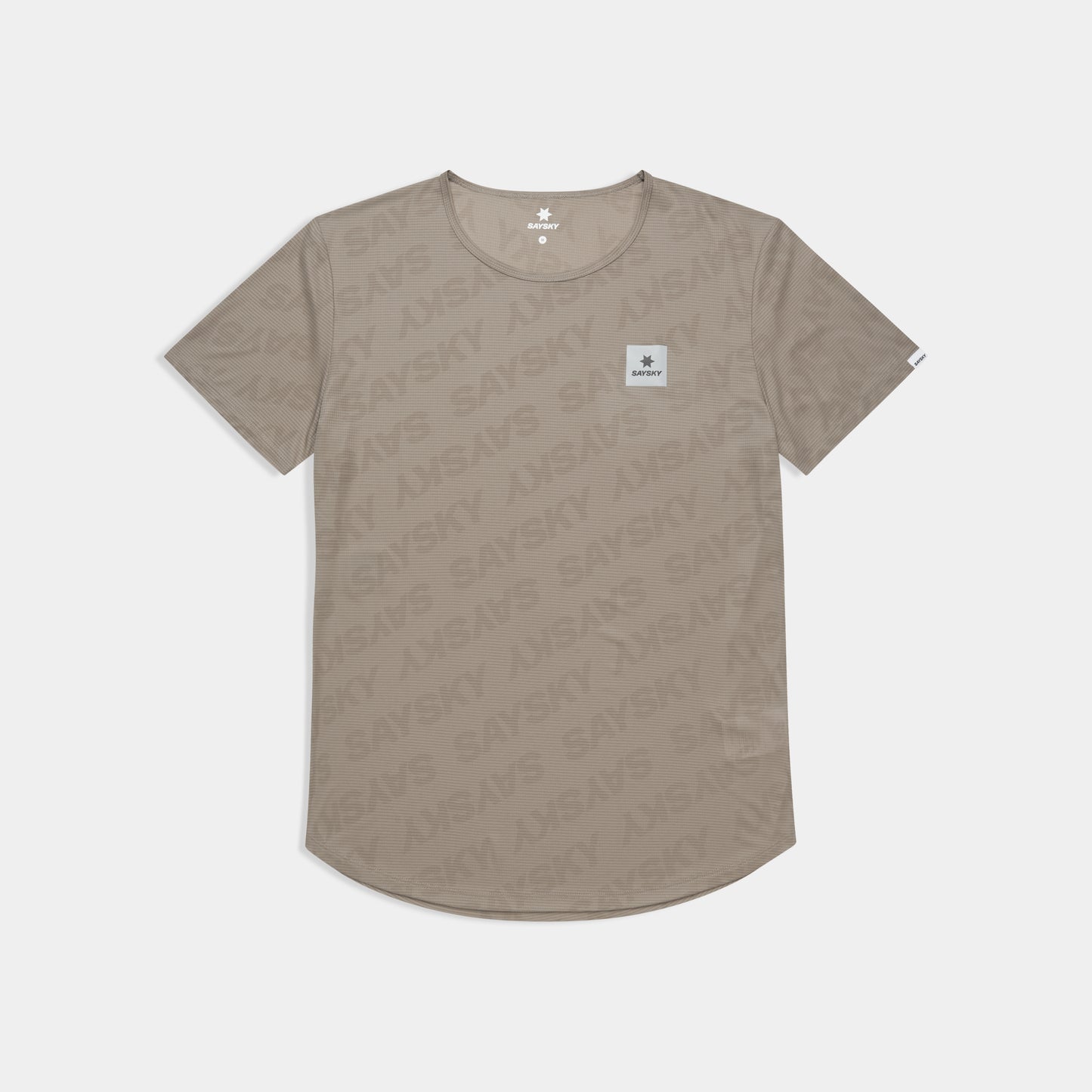 ランニングTシャツ SM25011c1070 Reactive Flow T-shirt - Darkbeigelogo [メンズ]