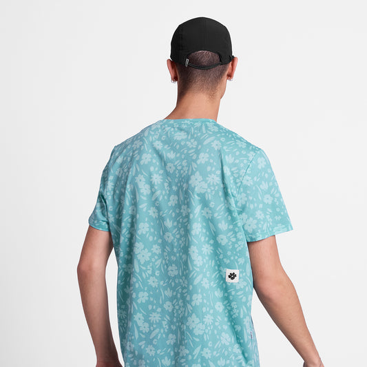 ランニングTシャツ SM25012c1066 Flower Combat T-shirt - Lightblueflower [メンズ]