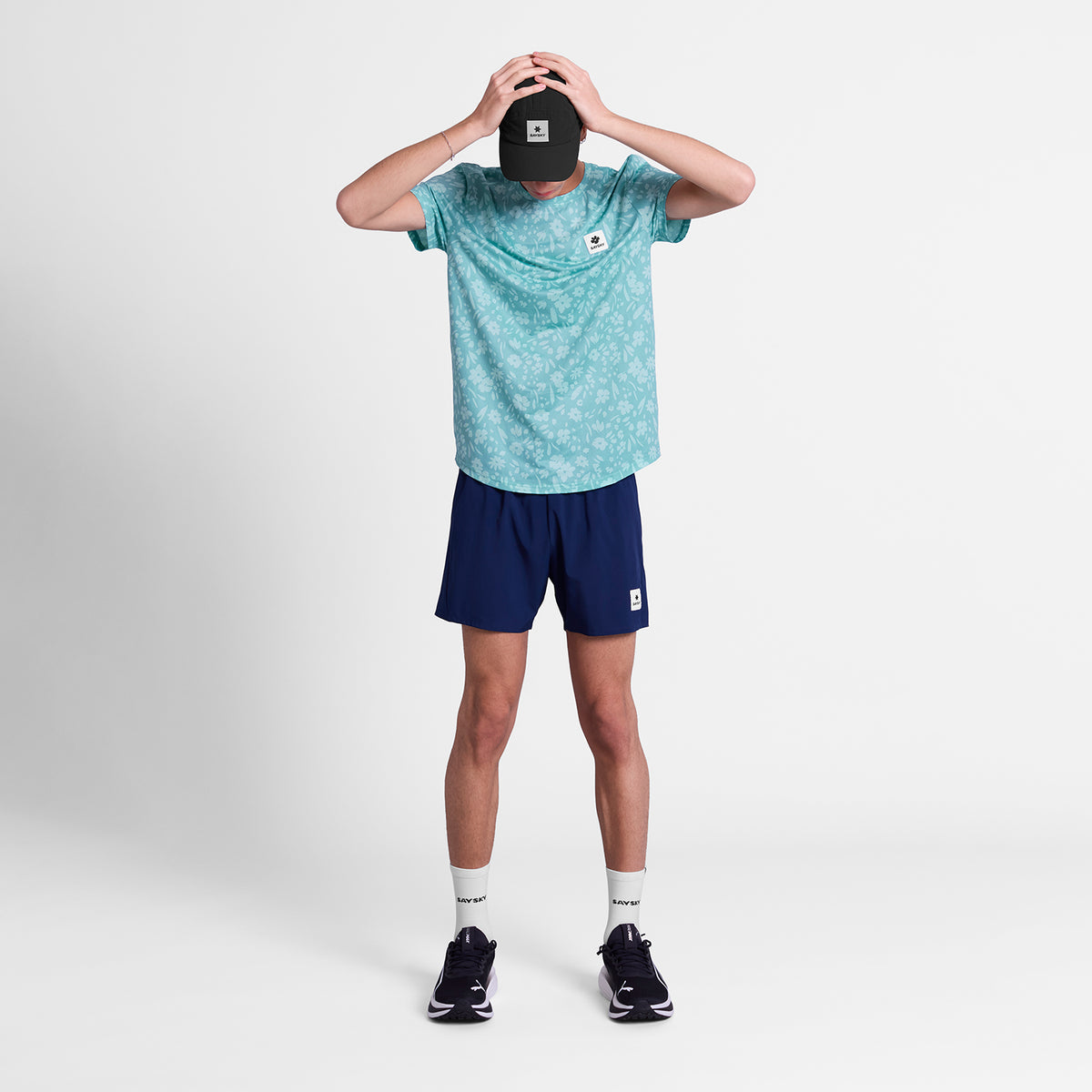 ランニングTシャツ SM25012c1066 Flower Combat T-shirt - Lightblueflower [メンズ]