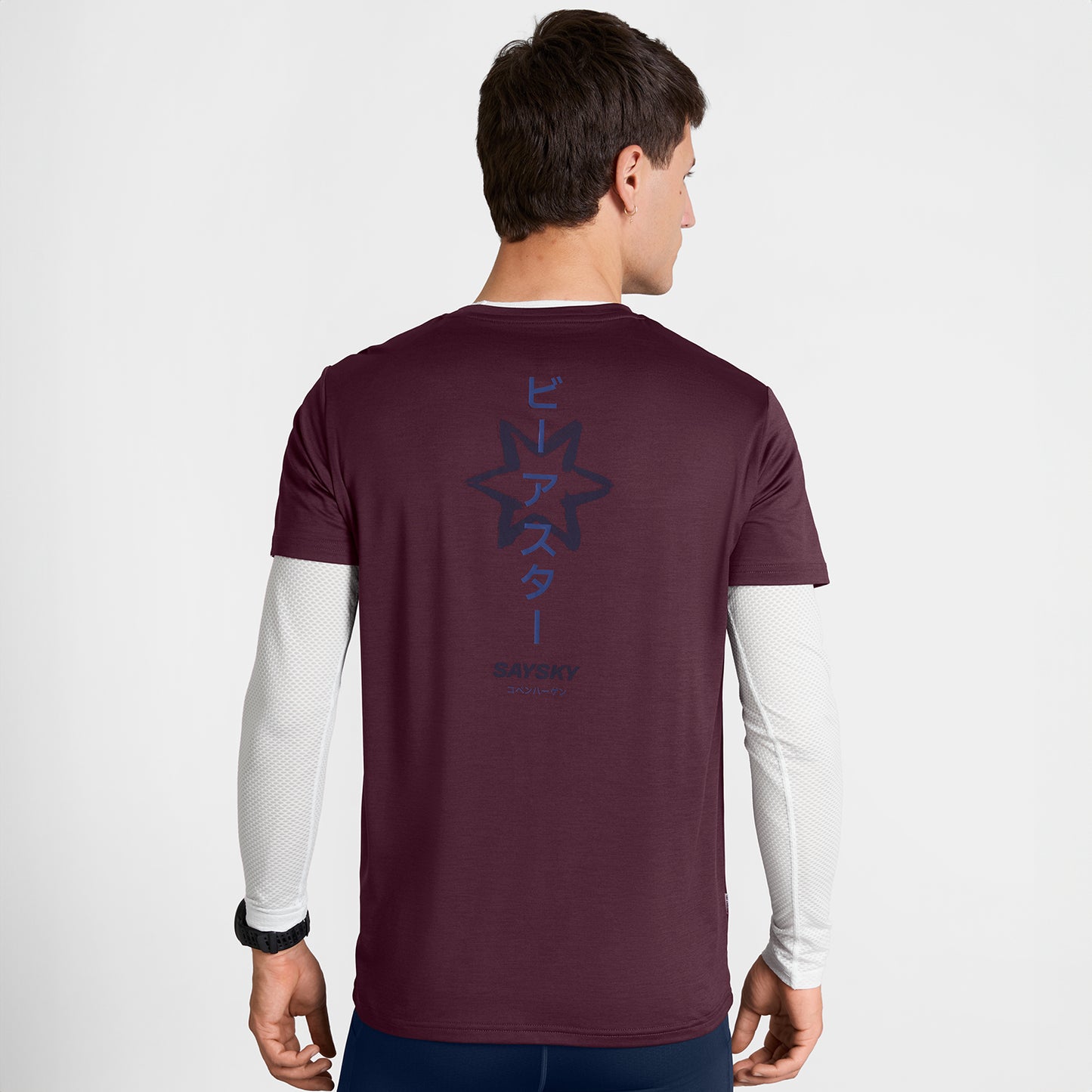 ランニングTシャツ SM25034c5011 Statement Pace T-shirt - Burgundy [メンズ]
