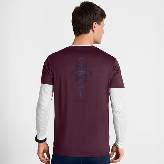 ランニングTシャツ SM25034c5011 Statement Pace T-shirt - Burgundy [メンズ]