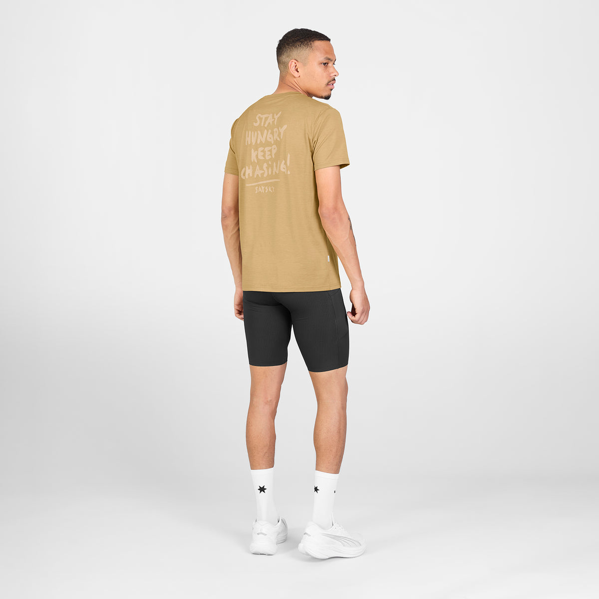 ランニングTシャツ SM25035c4010 Tiger Pace T-shirt - Beige [メンズ]