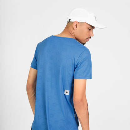 ランニングTシャツ SM25036c1075 Reactive Flow T-shirt - Blue Aop [メンズ]