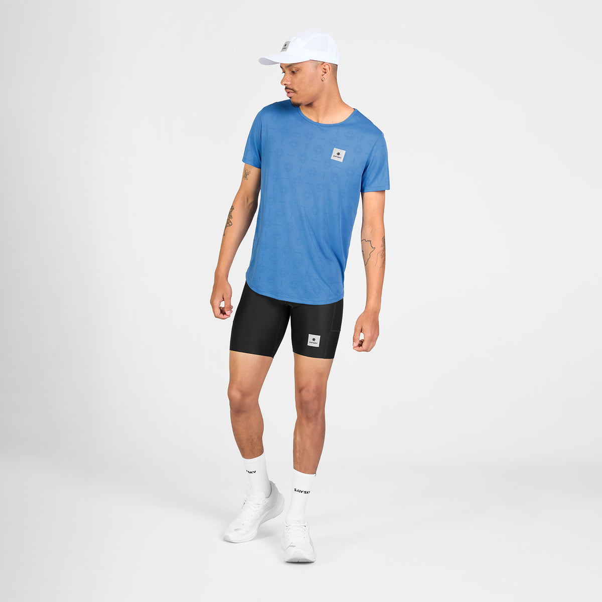 ランニングTシャツ SM25036c1075 Reactive Flow T-shirt - Blue Aop [メンズ]