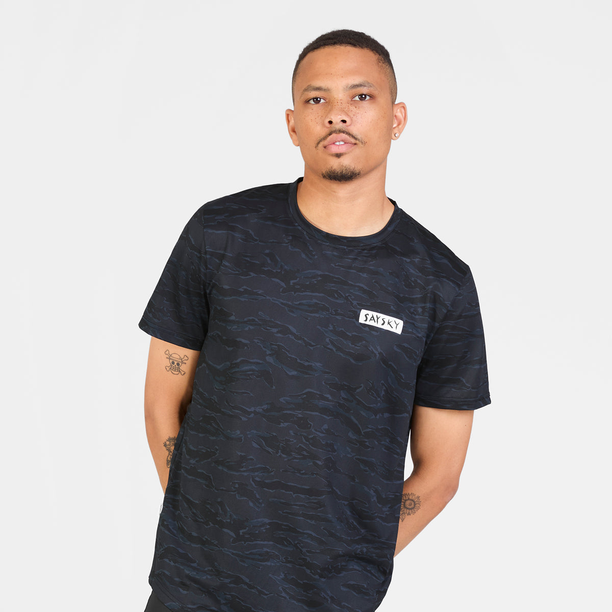 ランニングTシャツ SM25037c1080 Tiger Combat T-shirt - Black Camo [メンズ]