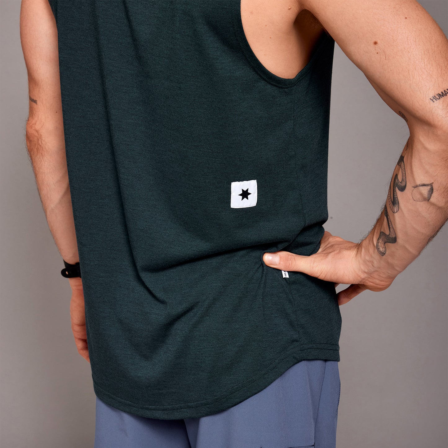 モーションシングレット SM30001c6001 Clean Motion Tank - Grey [メンズ]