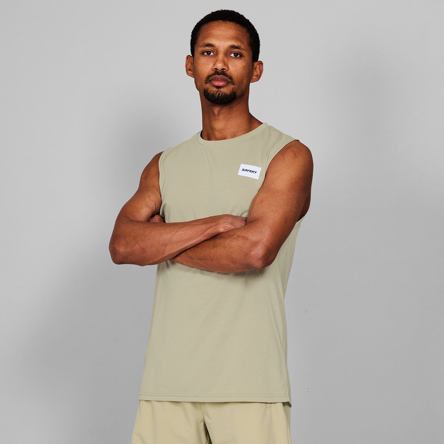 モーションシングレット SM30001c801 Clean Motion Tank - Beige [メンズ]