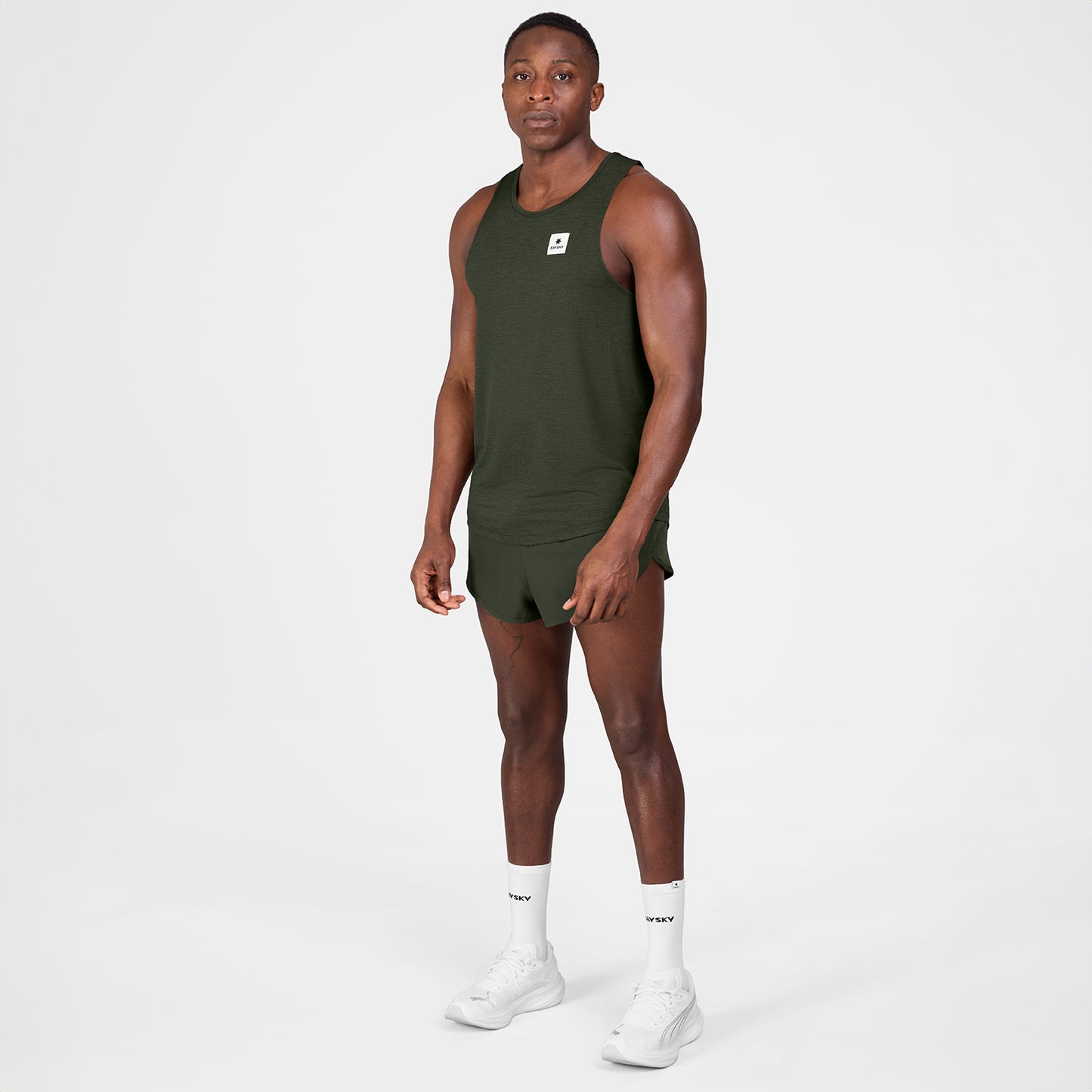 レースシングレット SM30002c301 Clean Combat Pro Singlet - Green [メンズ]
