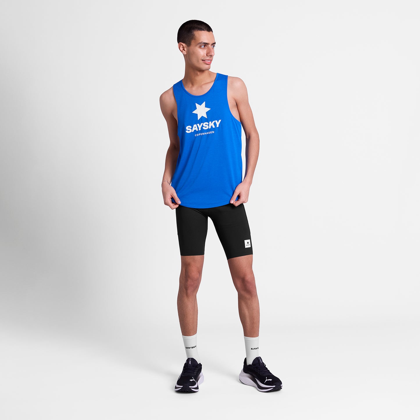 レースシングレット SM30003c2017 Logo Combat Pro Singlet - Blue [メンズ]