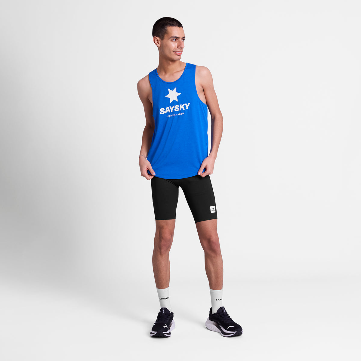 レースシングレット SM30003c2017 Logo Combat Pro Singlet - Blue [メンズ]